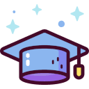 a cartoon graduation cap