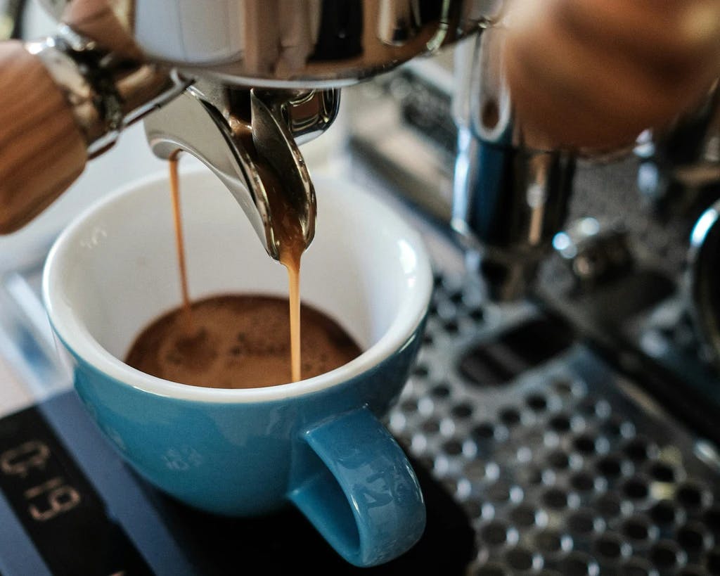 a close up of an espresso being made